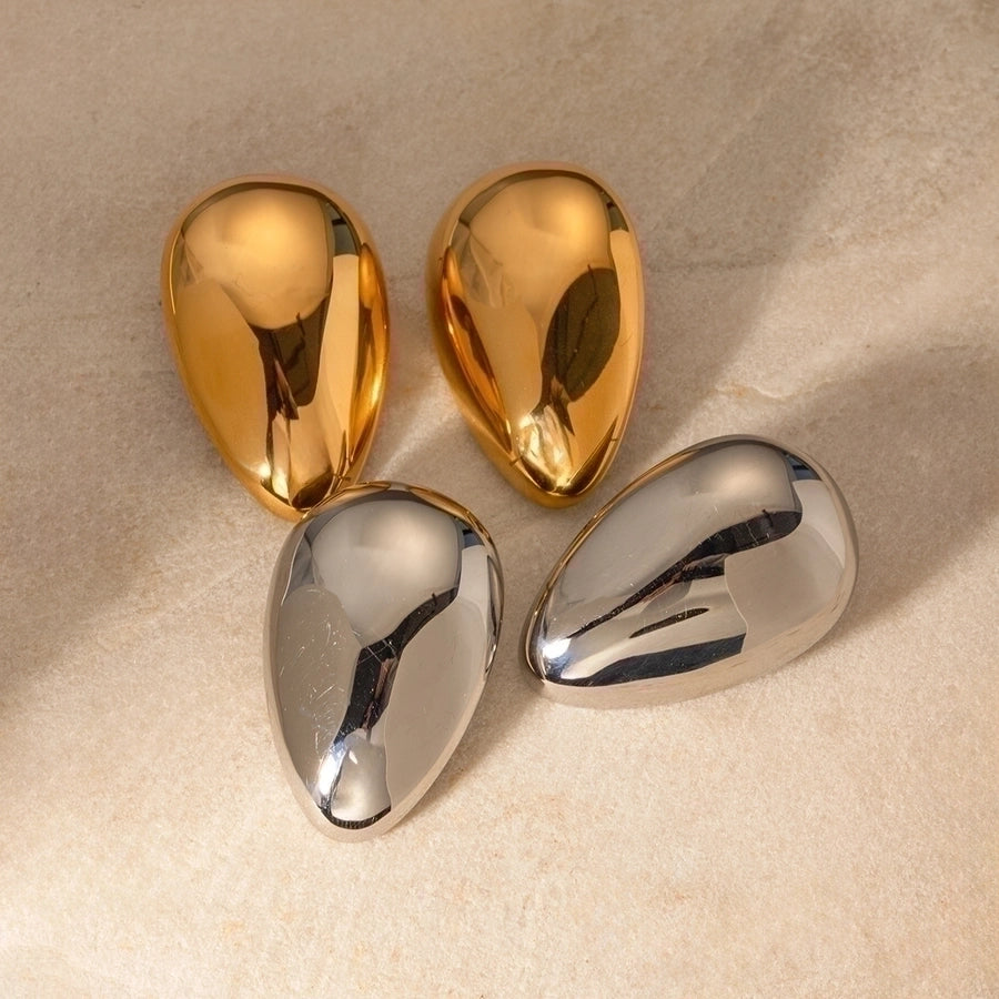 Geometric Gold Plated Ear Studs