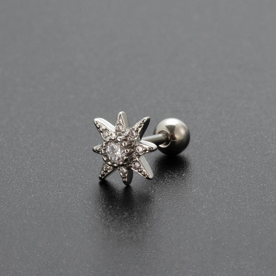 Ear Cartilage Rings & Studs Lady Flower 316 Stainless Steel Copper