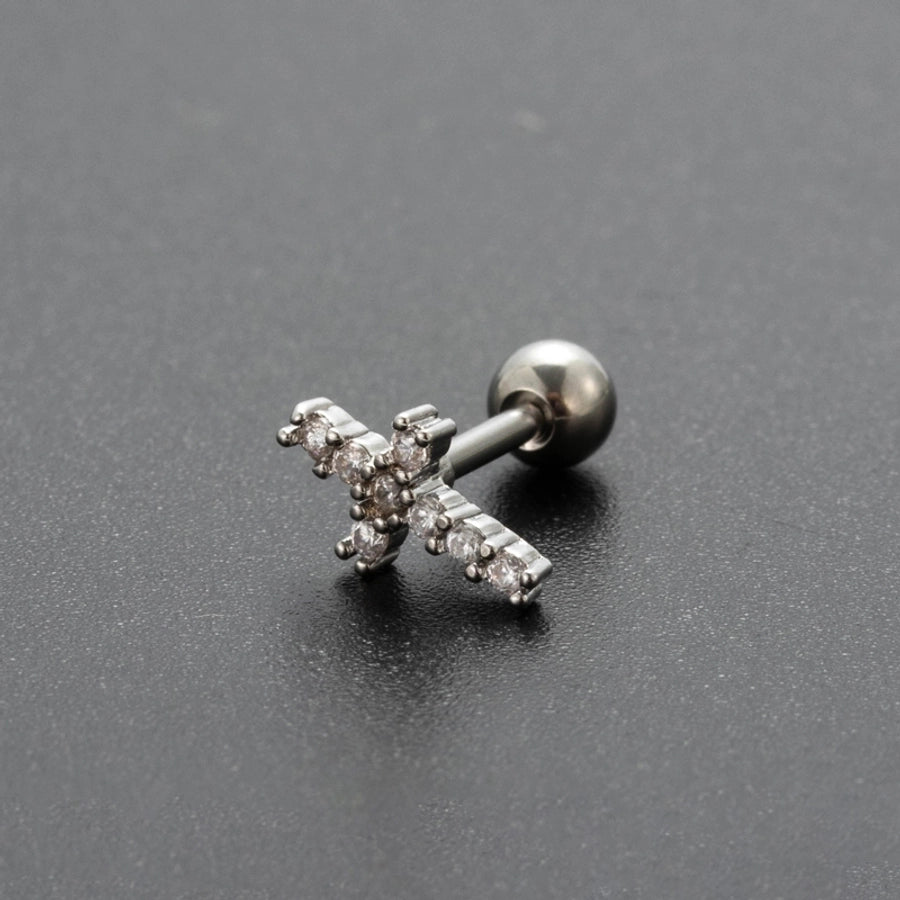 Ear Cartilage Rings & Studs Lady Flower 316 Stainless Steel Copper