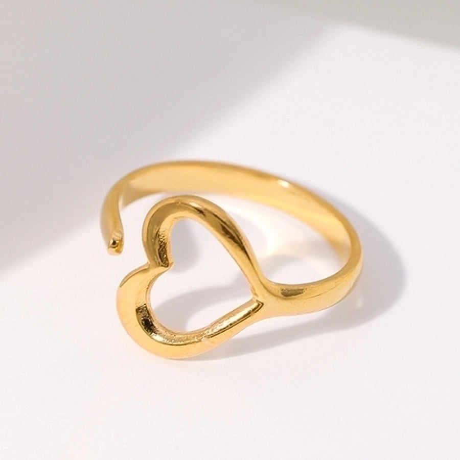 Simple Love 18K Gold Plated Open Ring
