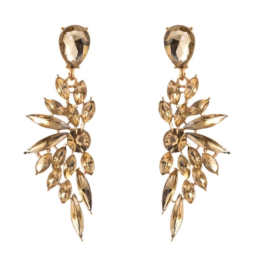 Fashion Water Droplete Artificial Gemstones Drop Earrings