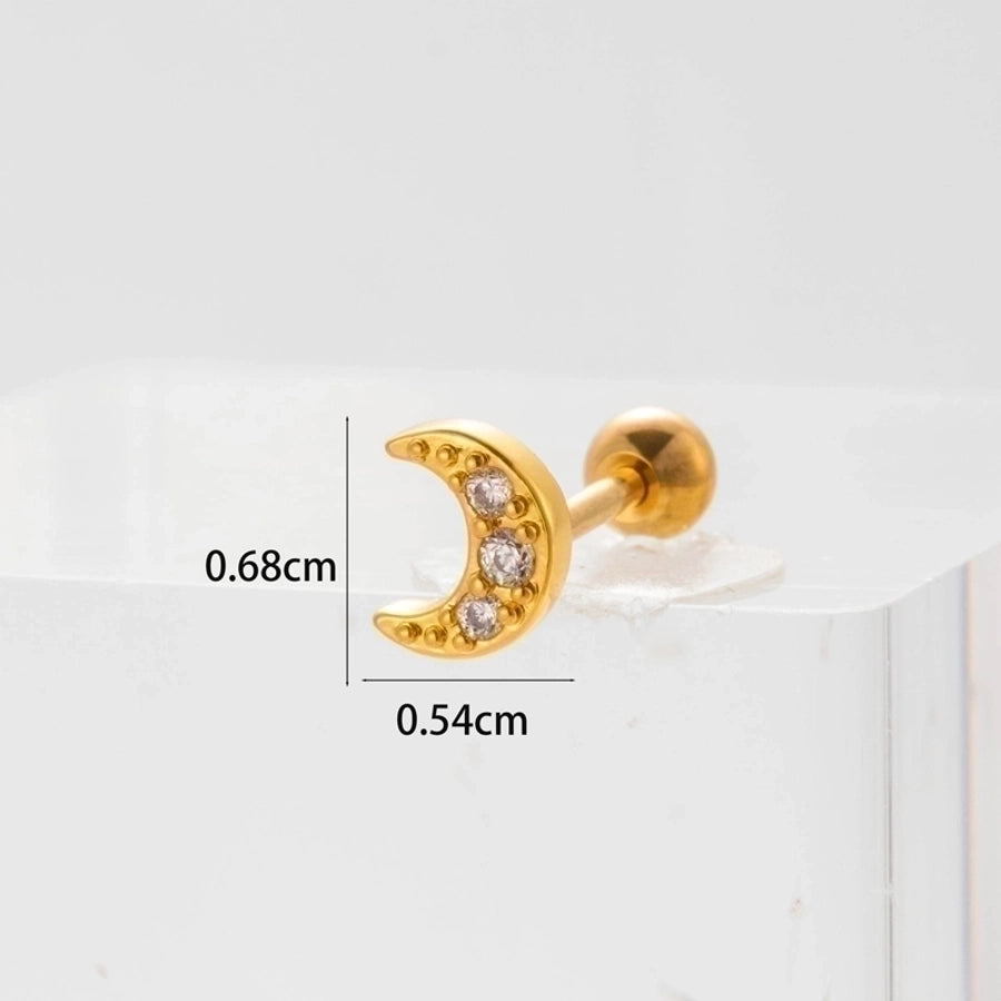 Ear Cartilage Rings & Studs Lady Flower 316 Stainless Steel Copper