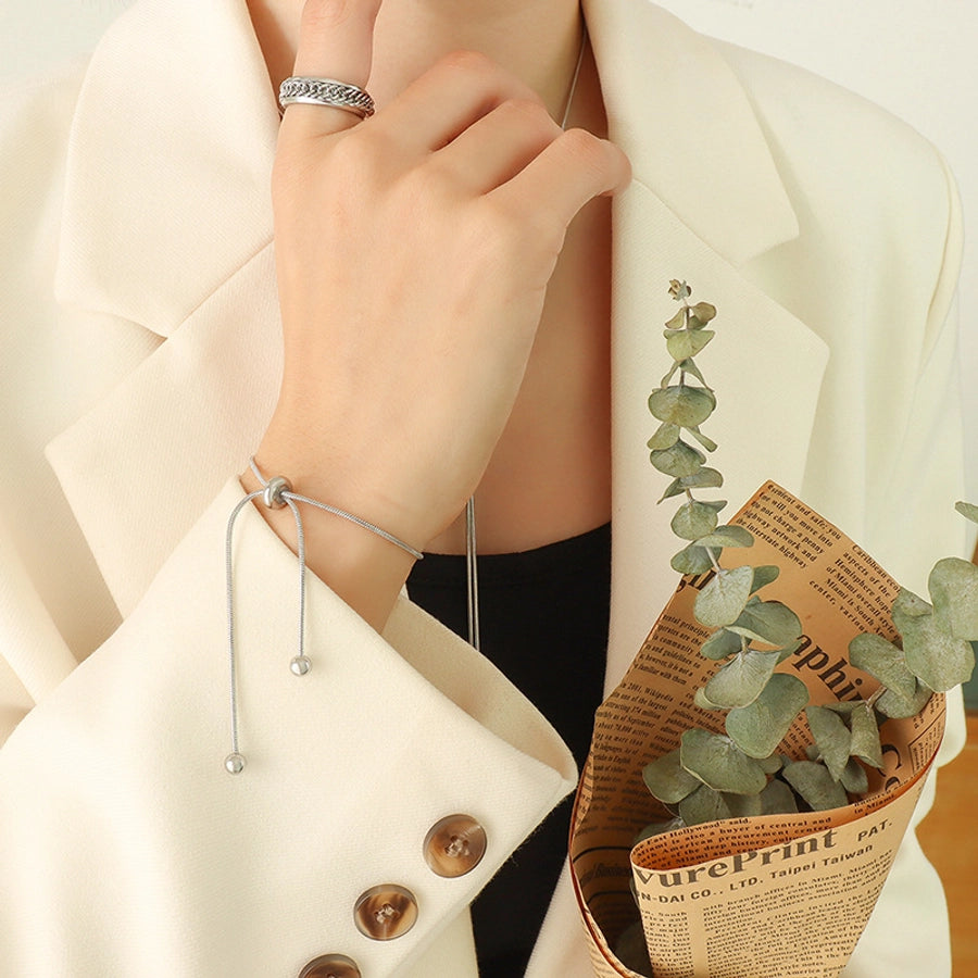 Elegant Solid Color Gold Bracelet Necklace