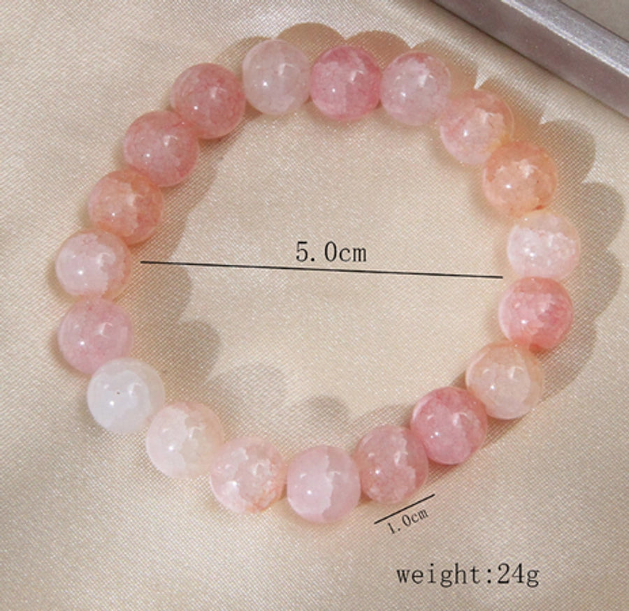 Sweet Round Beads Glass Beaded Bracelets