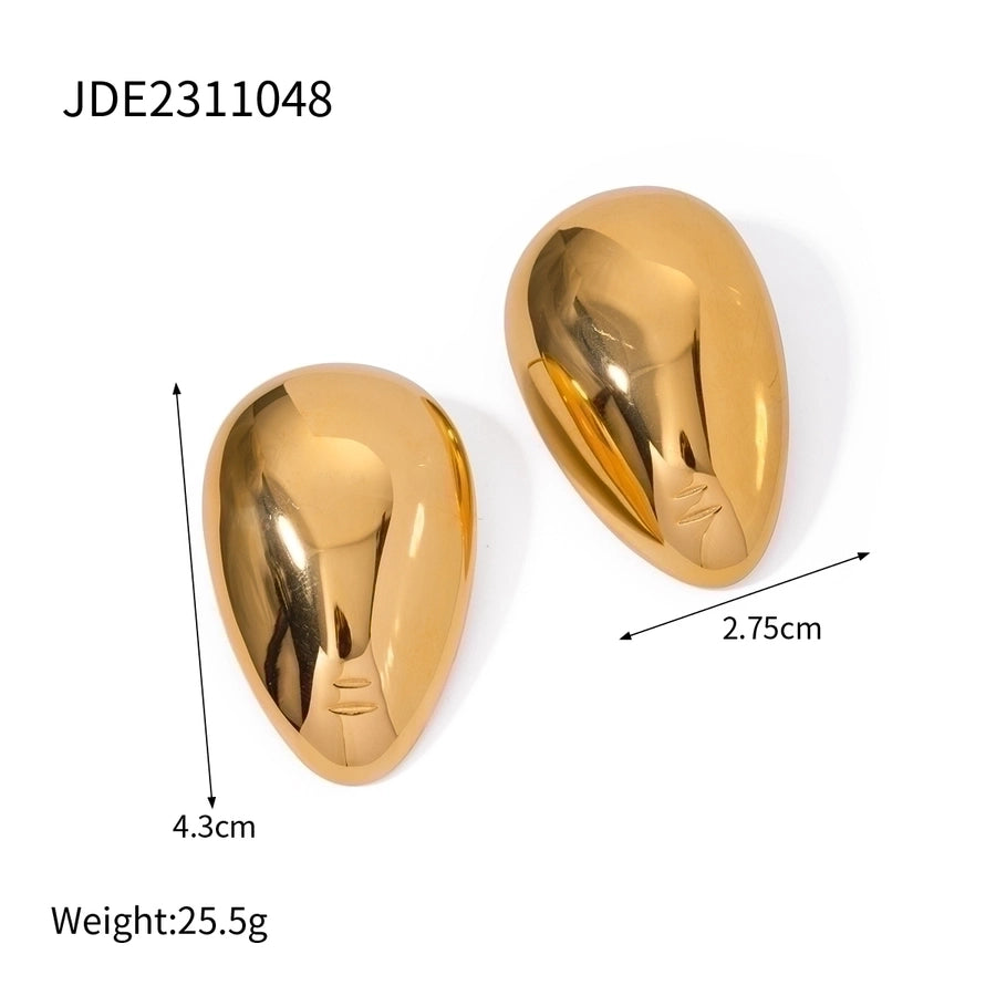 Geometric Gold Plated Ear Studs