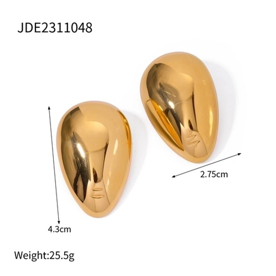 Geometric Gold Plated Ear Studs