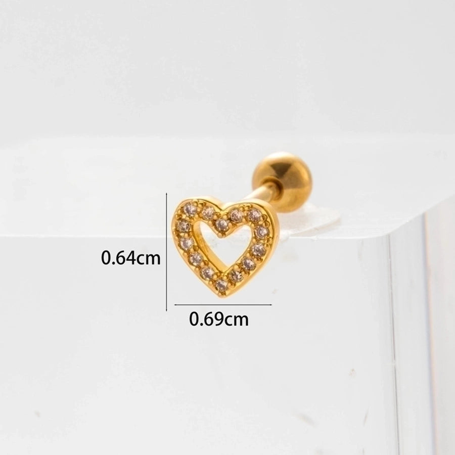 Ear Cartilage Rings & Studs Lady Flower 316 Stainless Steel Copper