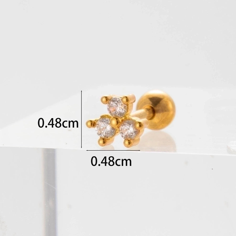 Ear Cartilage Rings & Studs Lady Flower 316 Stainless Steel Copper