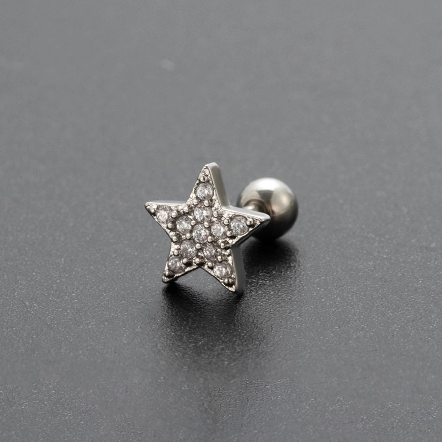 Ear Cartilage Rings & Studs Lady Flower 316 Stainless Steel Copper