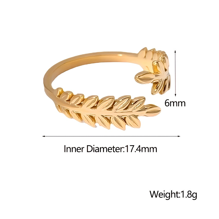 Simple Love 18K Gold Plated Open Ring