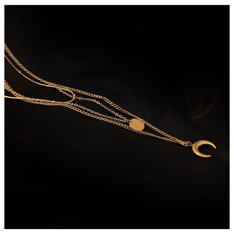 Luminous Moon Tassel Necklace