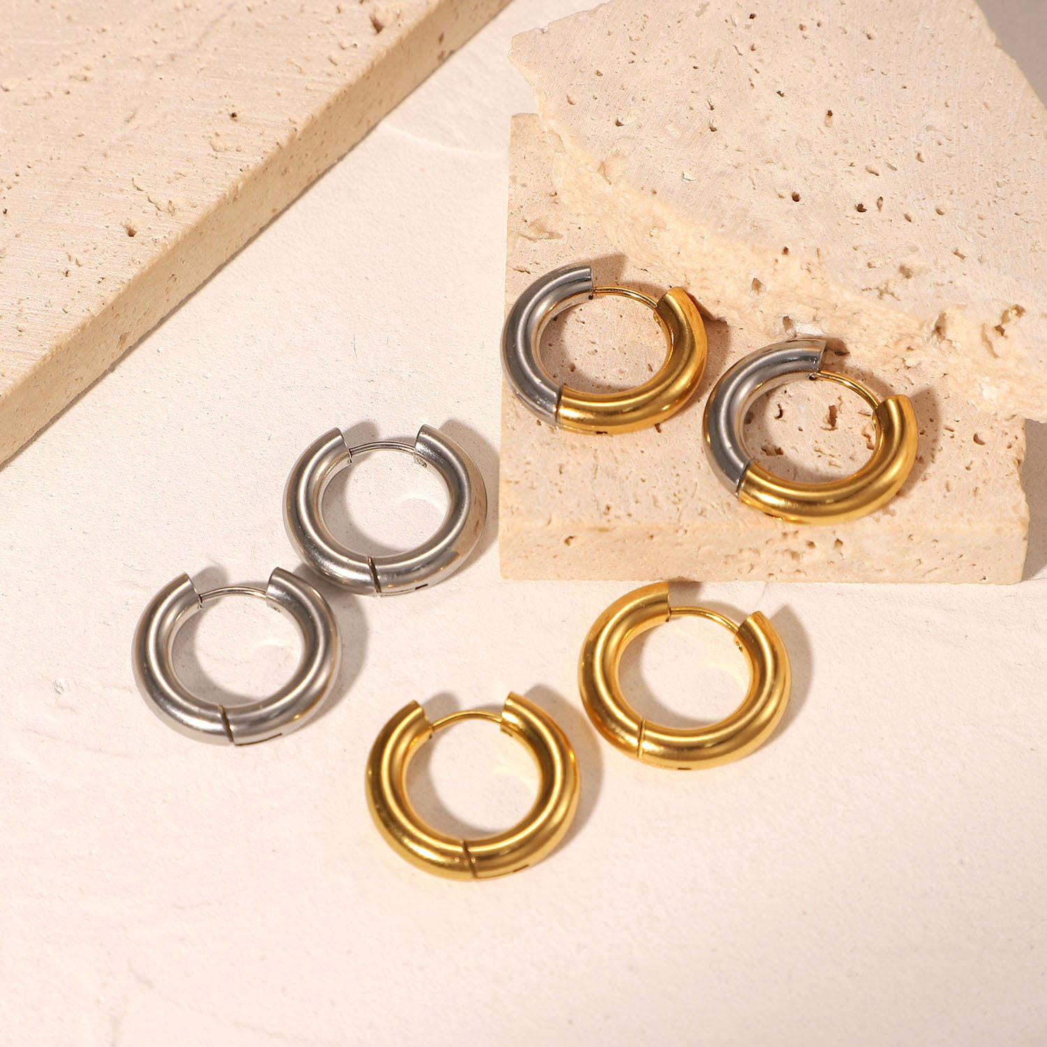 18k gold-plated Chic Hoop Earrings