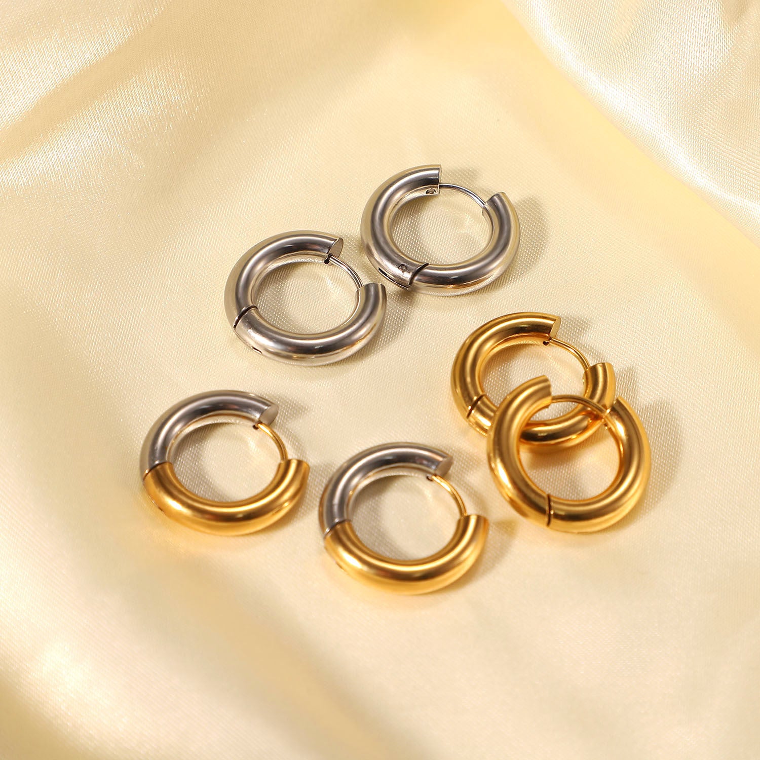 18k gold-plated Chic Hoop Earrings