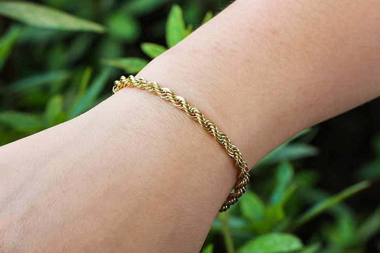 18K Gold Plated Geometric Zircon Gold Plated Bracelet