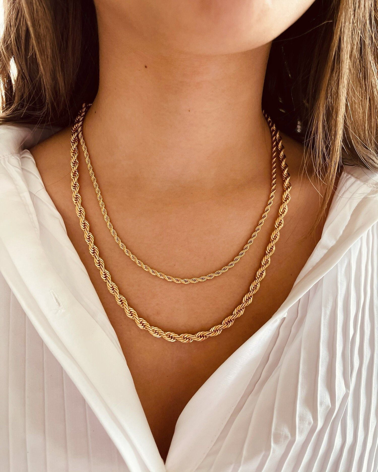 304 Stainless Steel 18K Gold Plated Hip-Hop Chain Geometric Necklace