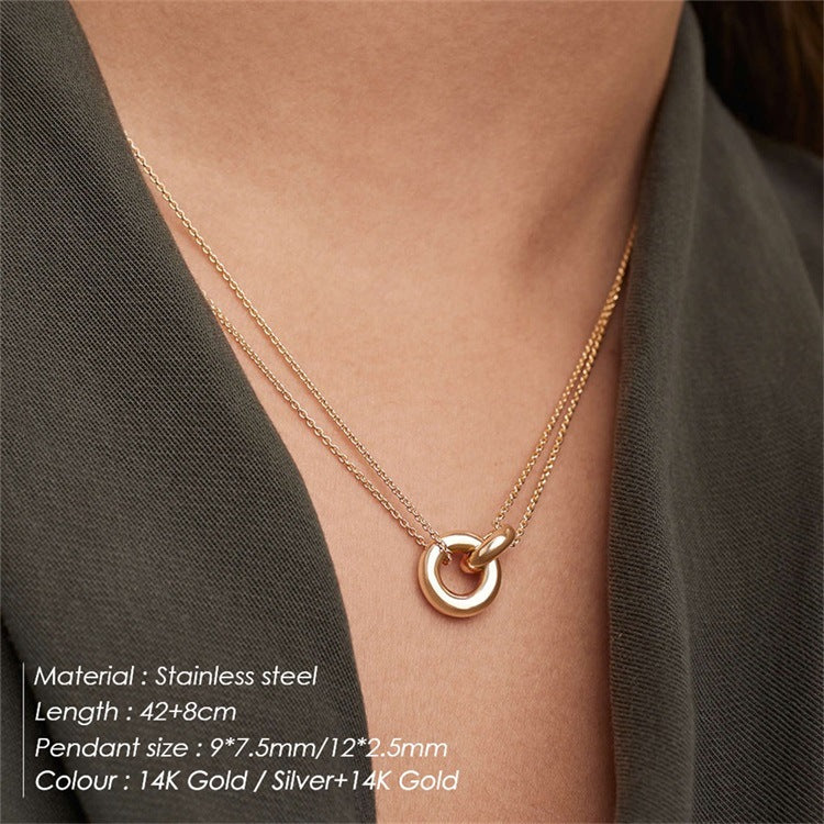 Minimalist Circle Pendant Necklace