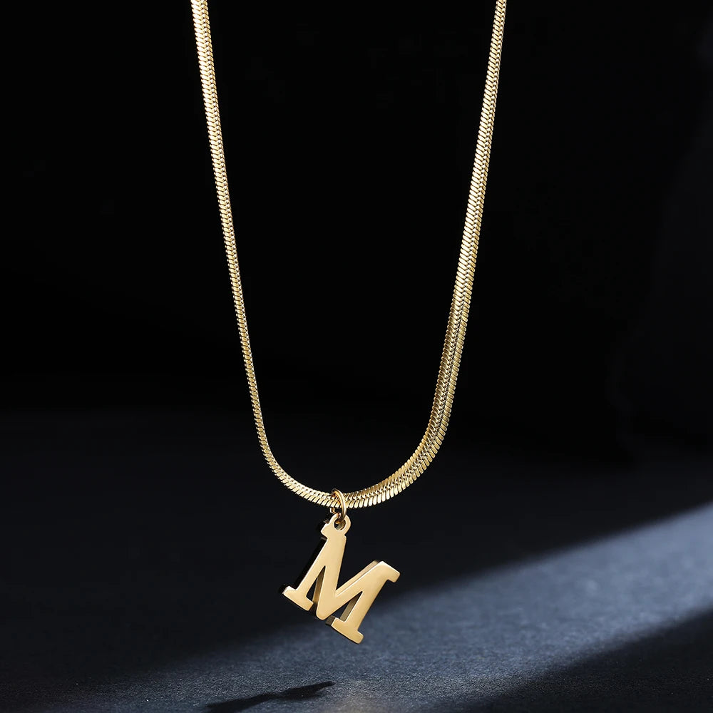 A-Z Gold Plated Personalized Letter Pendant