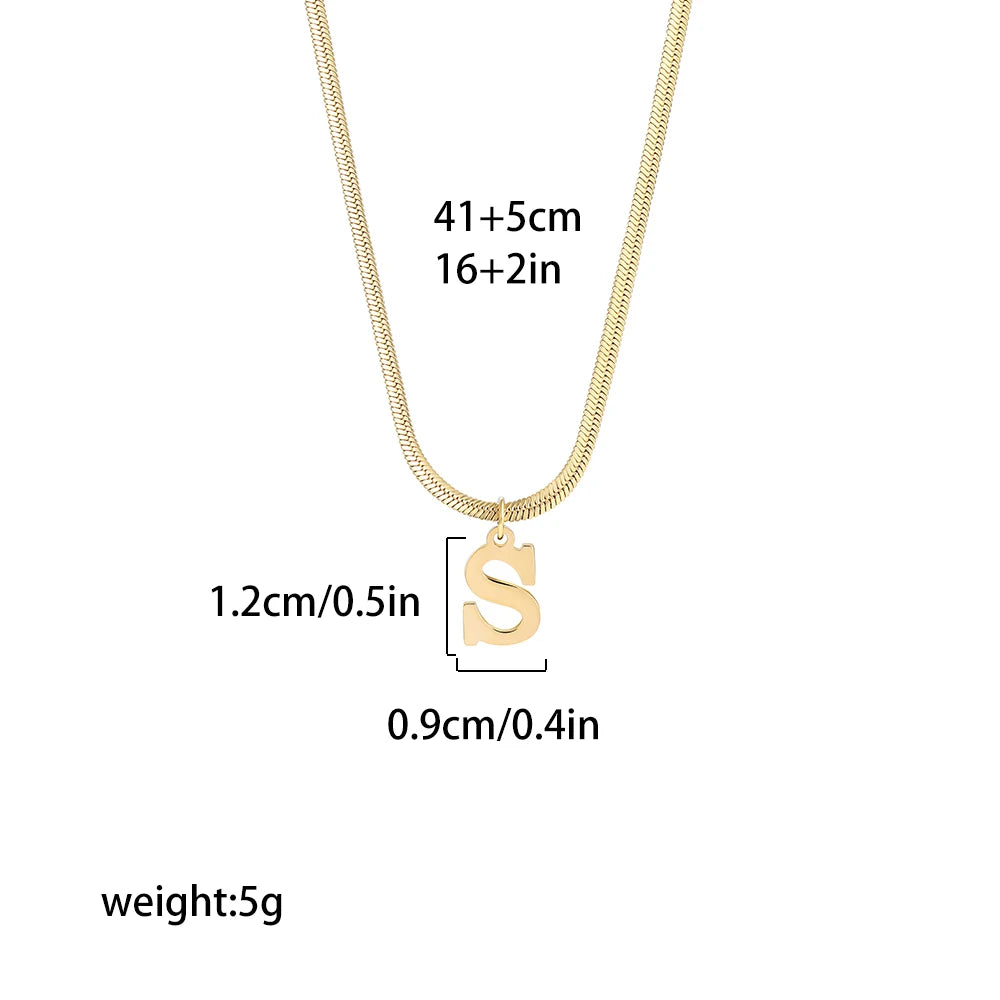 A-Z Gold Plated Personalized Letter Pendant