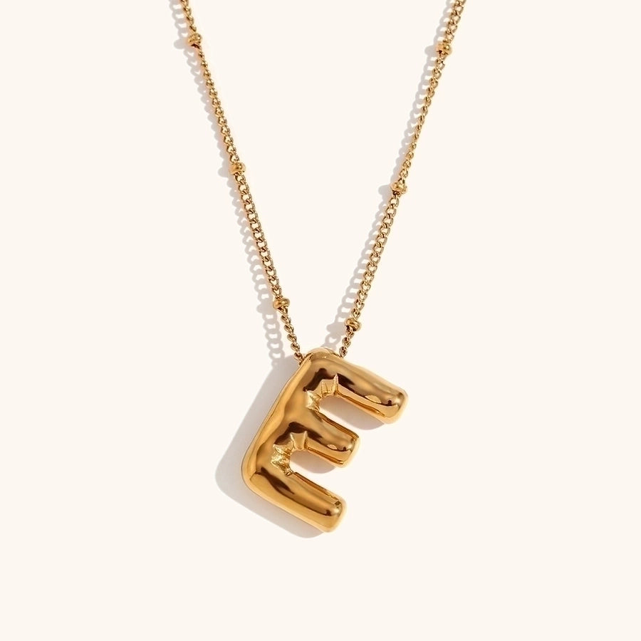 Simple Style Letter 18K Gold Plated Pendant Necklace