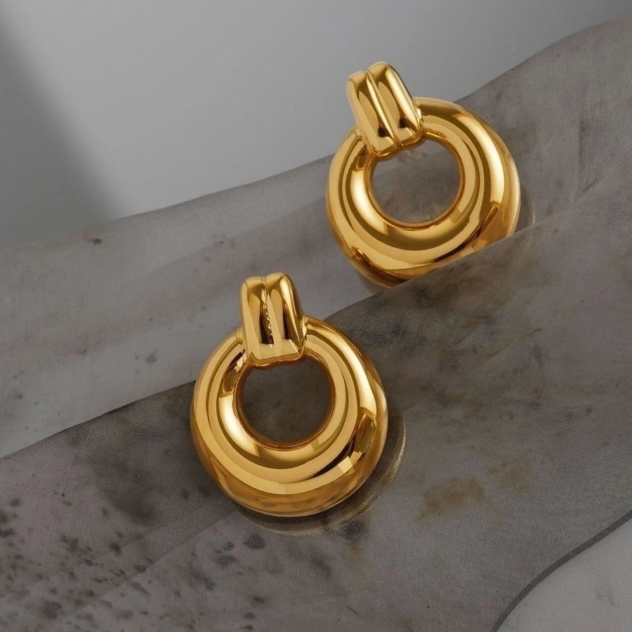 Classic Style 18K Gold Plated Earrings