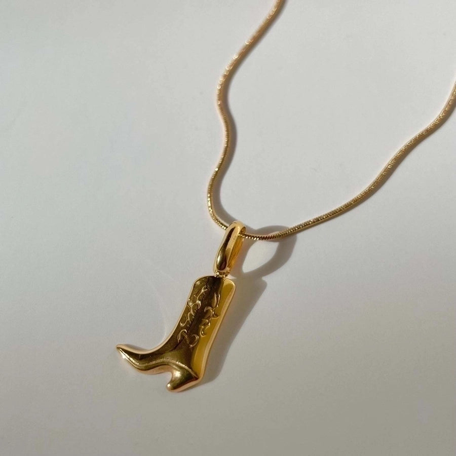 Cowboy Boots Pendant Necklace