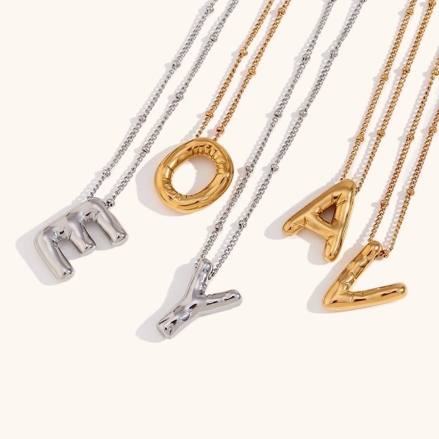 Simple Style Letter 18K Gold Plated Pendant Necklace