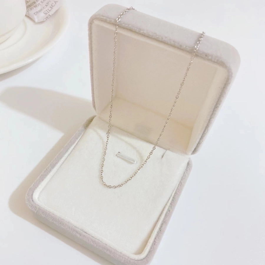 Jewelry Simple Style Solid Color 304 Stainless Steel Stainless Steel Necklaces