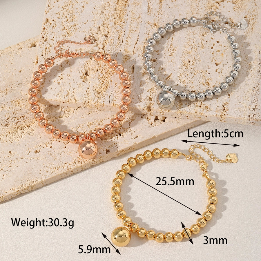 Vintage Style 18K Gold Plated Beaded Bracelet 1Set