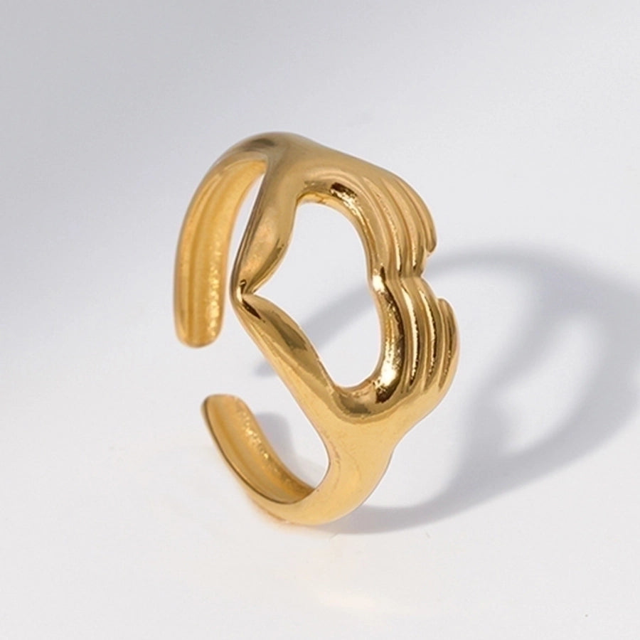 Simple Love 18K Gold Plated Open Ring