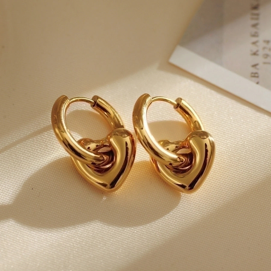 Charming Pentagram Heart Hoop Earrings collection