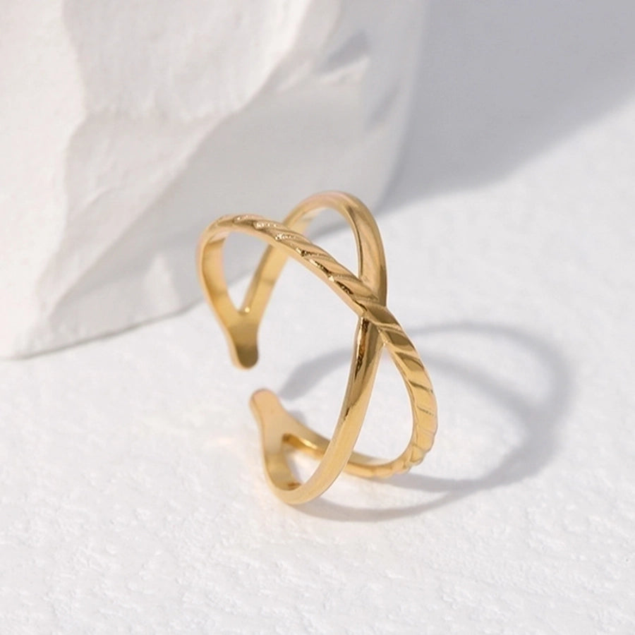 Simple Love 18K Gold Plated Open Ring