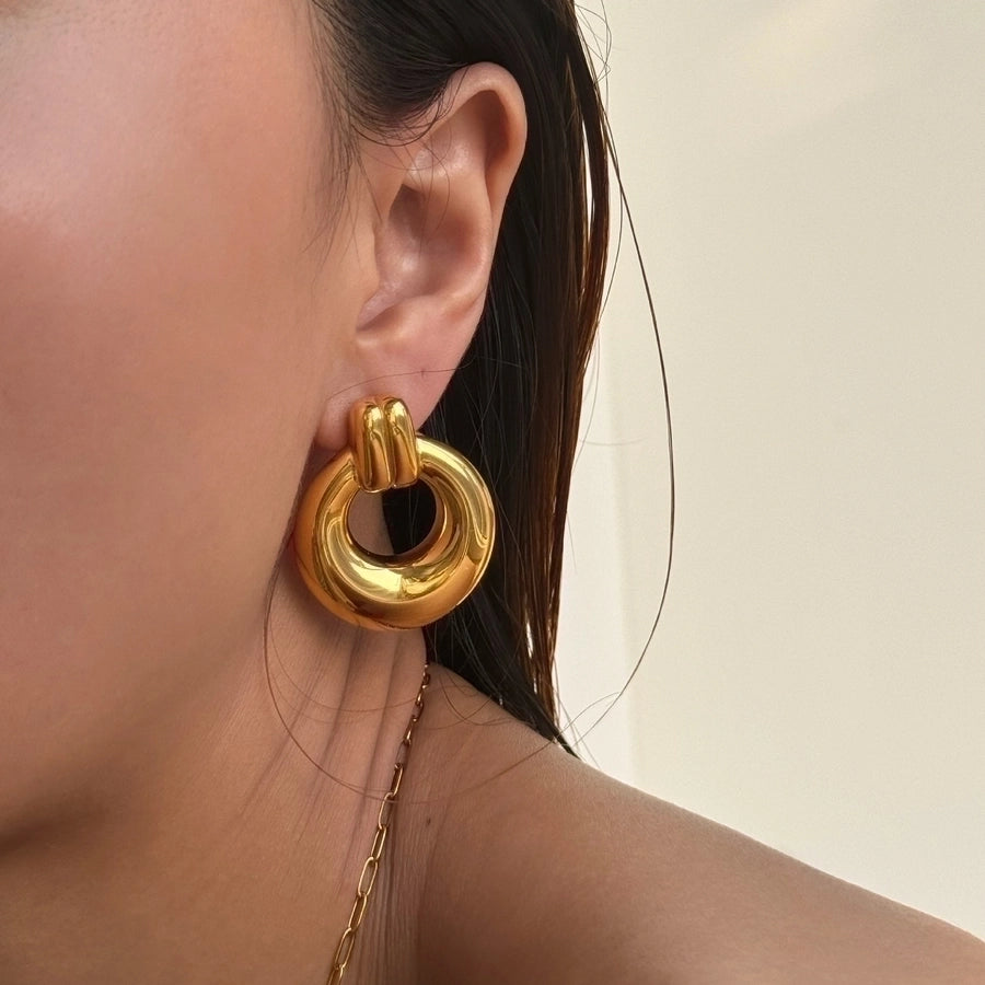 Classic Style 18K Gold Plated Earrings