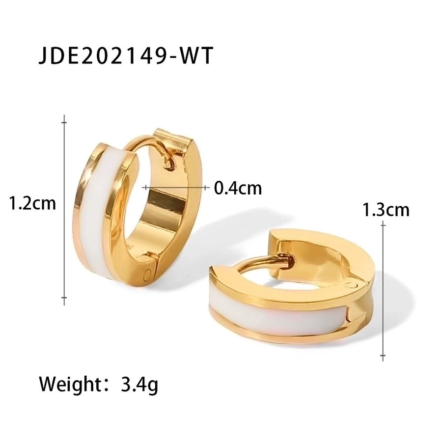 Enamel Gold Plated Timeless Elegance Earrings