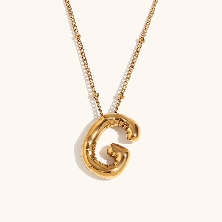 Simple Style Letter 18K Gold Plated Pendant Necklace