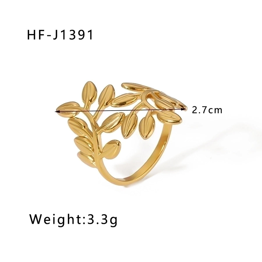 18K Gold Plated Modern Style Plating Geometric Open Rings