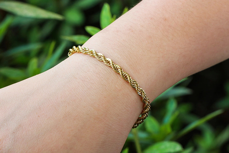 18K Gold Plated Geometric Zircon Gold Plated Bracelet