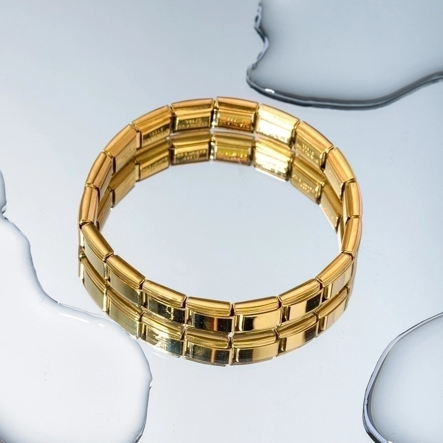 Cosmopolitan Solid Color Gold Plated Bangle