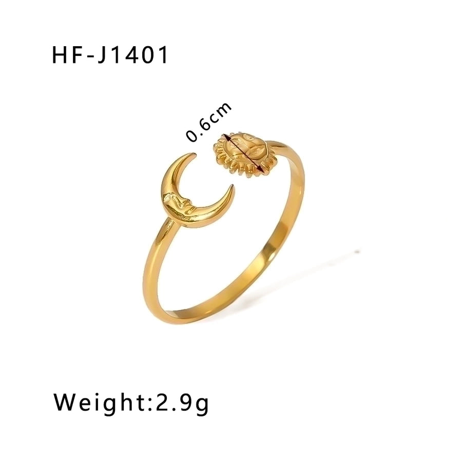 18K Gold Plated Modern Style Plating Geometric Open Rings