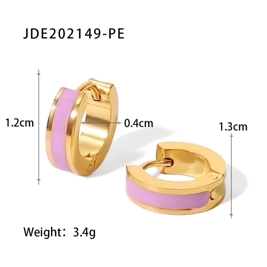 Enamel Gold Plated Timeless Elegance Earrings