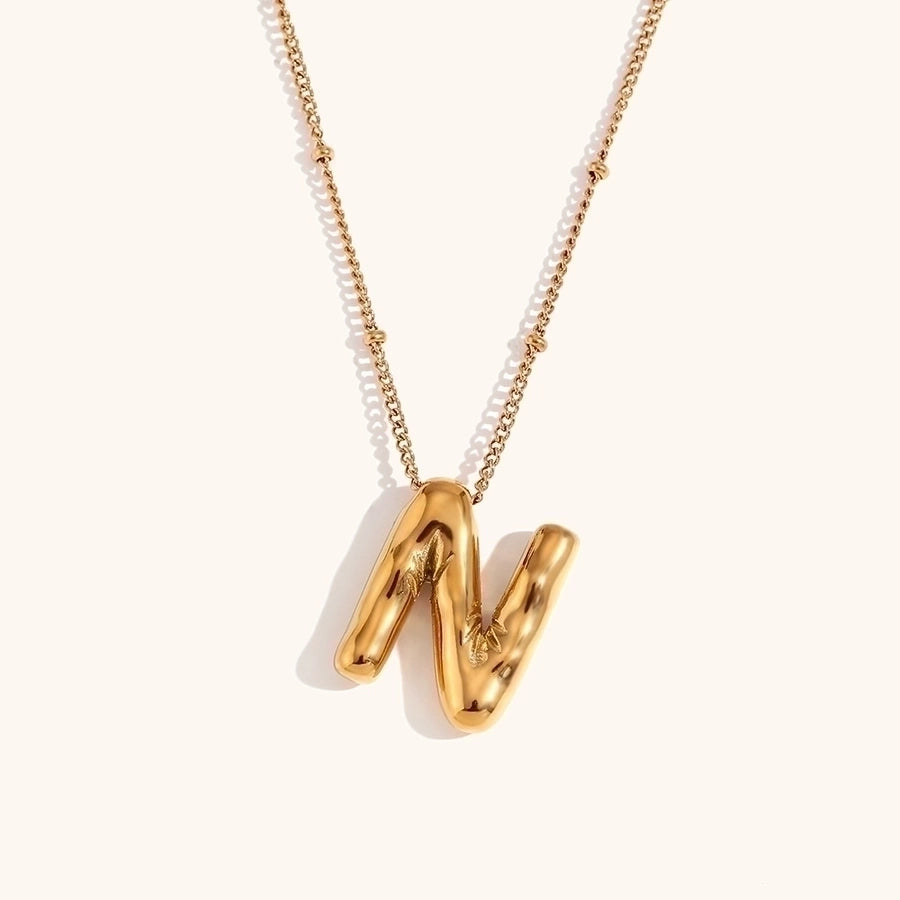 Simple Style Letter 18K Gold Plated Pendant Necklace