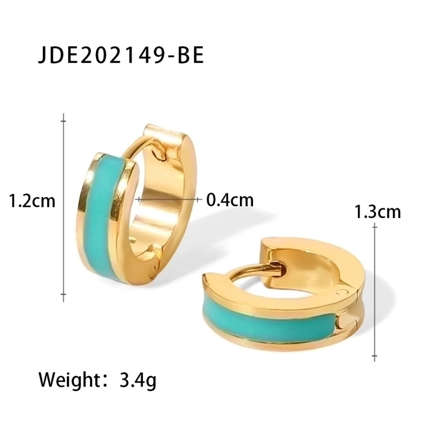 Enamel Gold Plated Timeless Elegance Earrings