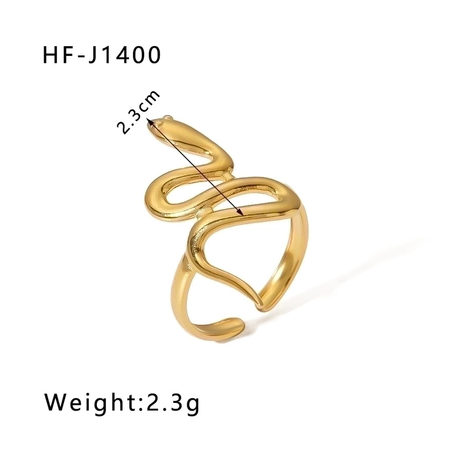 18K Gold Plated Modern Style Plating Geometric Open Rings