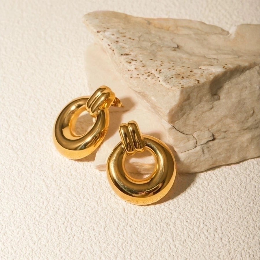 Classic Style 18K Gold Plated Earrings