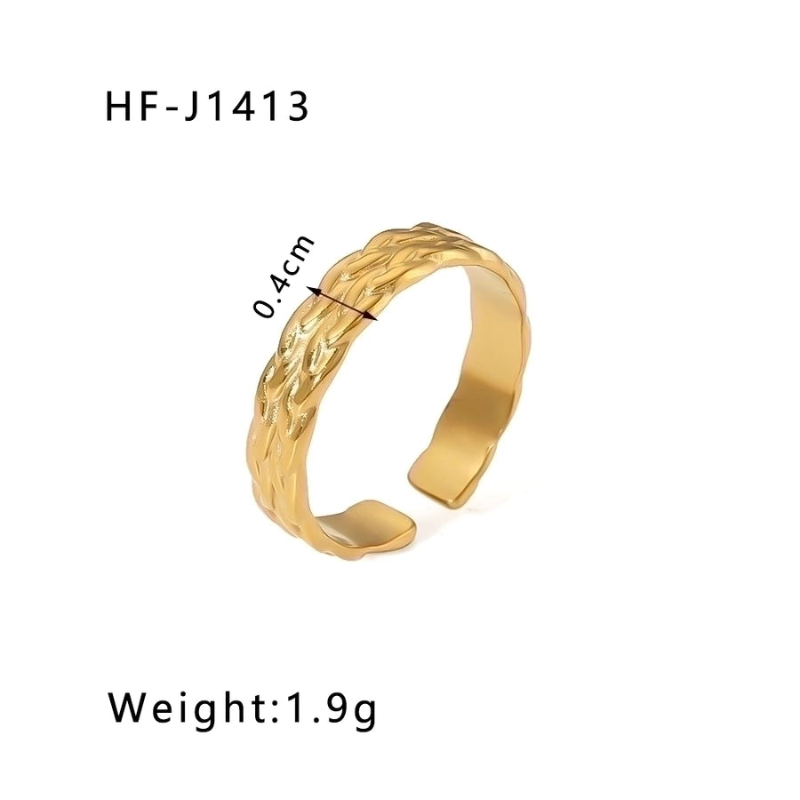 18K Gold Plated Modern Style Plating Geometric Open Rings