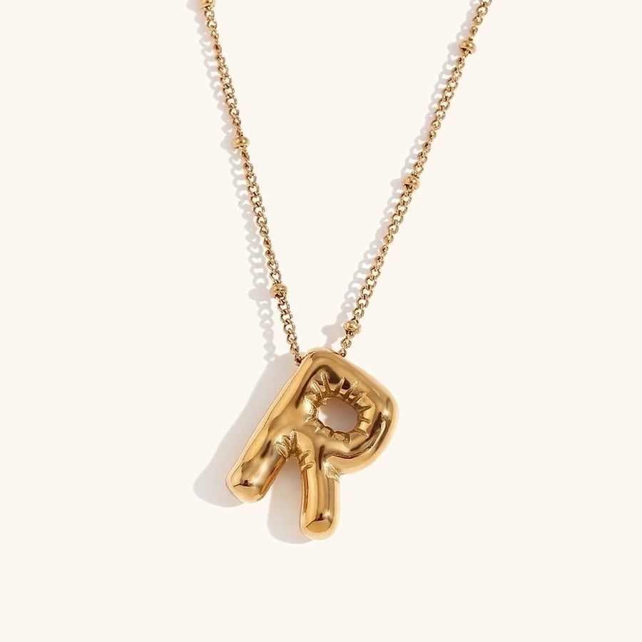 Simple Style Letter 18K Gold Plated Pendant Necklace