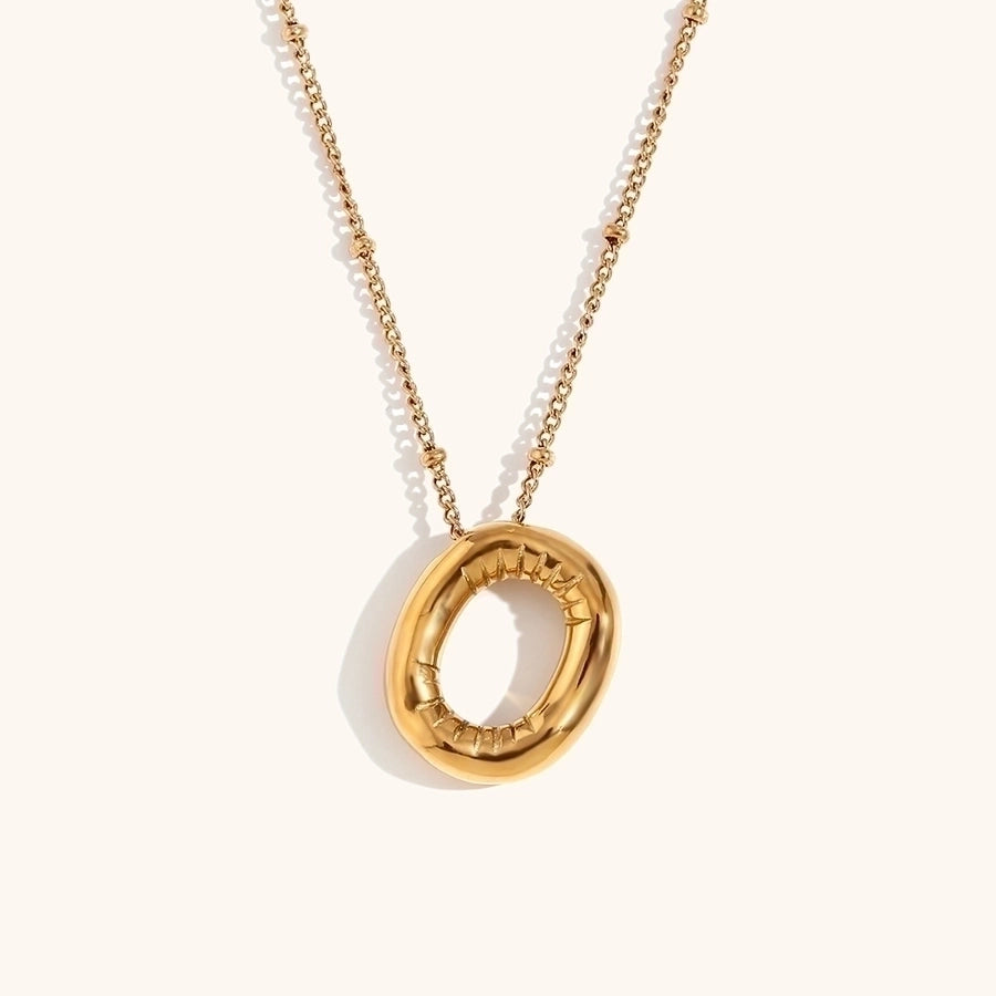 Simple Style Letter 18K Gold Plated Pendant Necklace