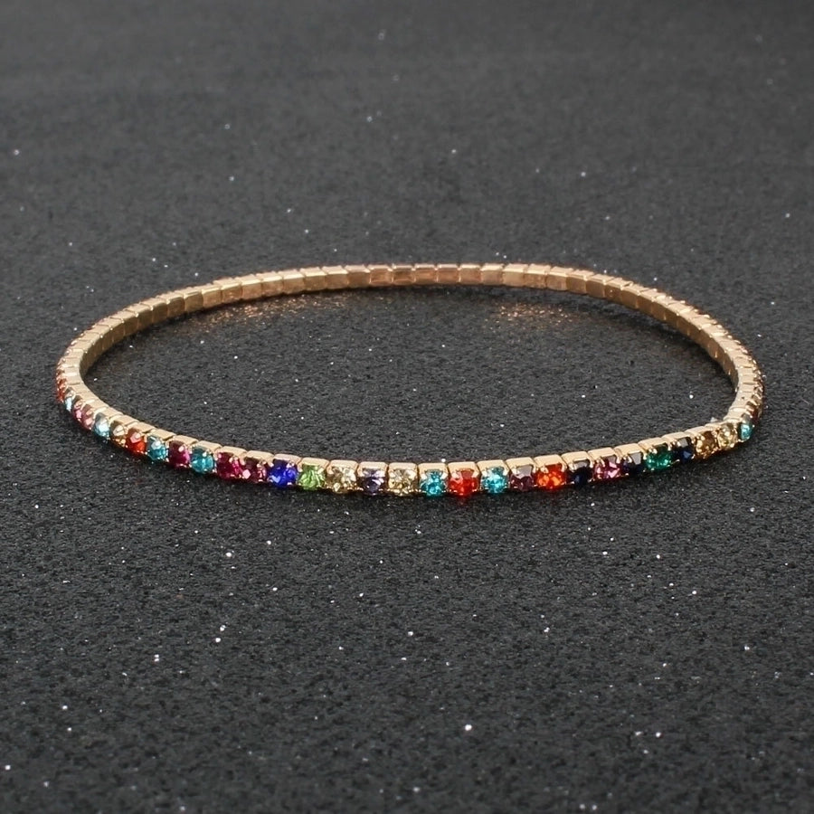 Fashion Geometric Rhinestone Iron Diamond No Inlaid Women'S Bracelets