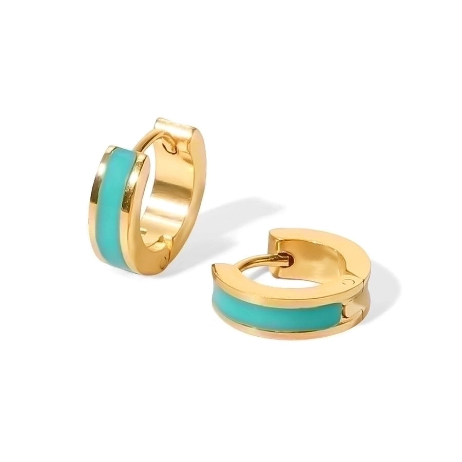 Enamel Gold Plated Timeless Elegance Earrings