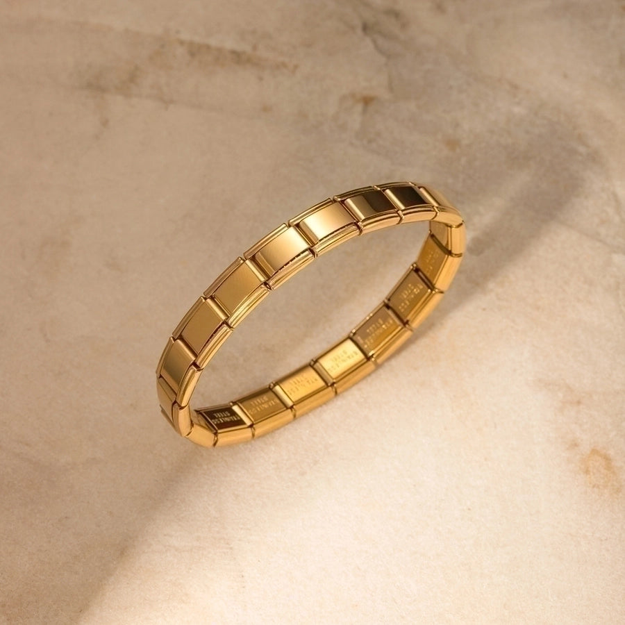 Cosmopolitan Solid Color Gold Plated Bangle