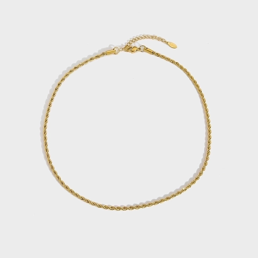 304 Stainless Steel 18K Gold Plated Hip-Hop Chain Geometric Necklace